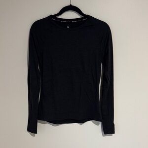 Spyder Black Long-Sleeve Crew Performance Top